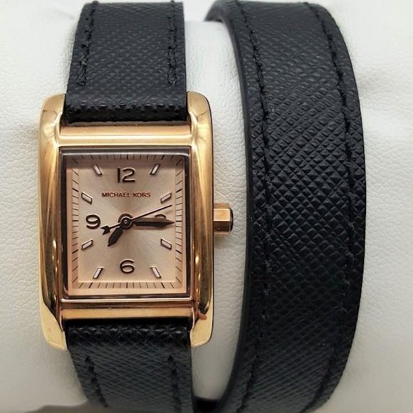 MICHAEL KORS Wrap Around Leather Strap Watch - IOB - Picture 3 of 4